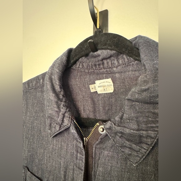 Bridge & Burn Mosby Jumpsuit Coveralls Denim Blue Linen Cotton Size Small EUC - Picture 5 of 9